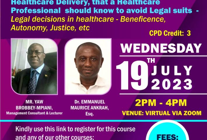 Understanding Legal Decisions in Healthcare – Beneficence, Autonomy and Justice etc.